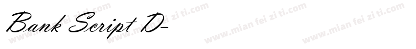 Bank Script D字体转换